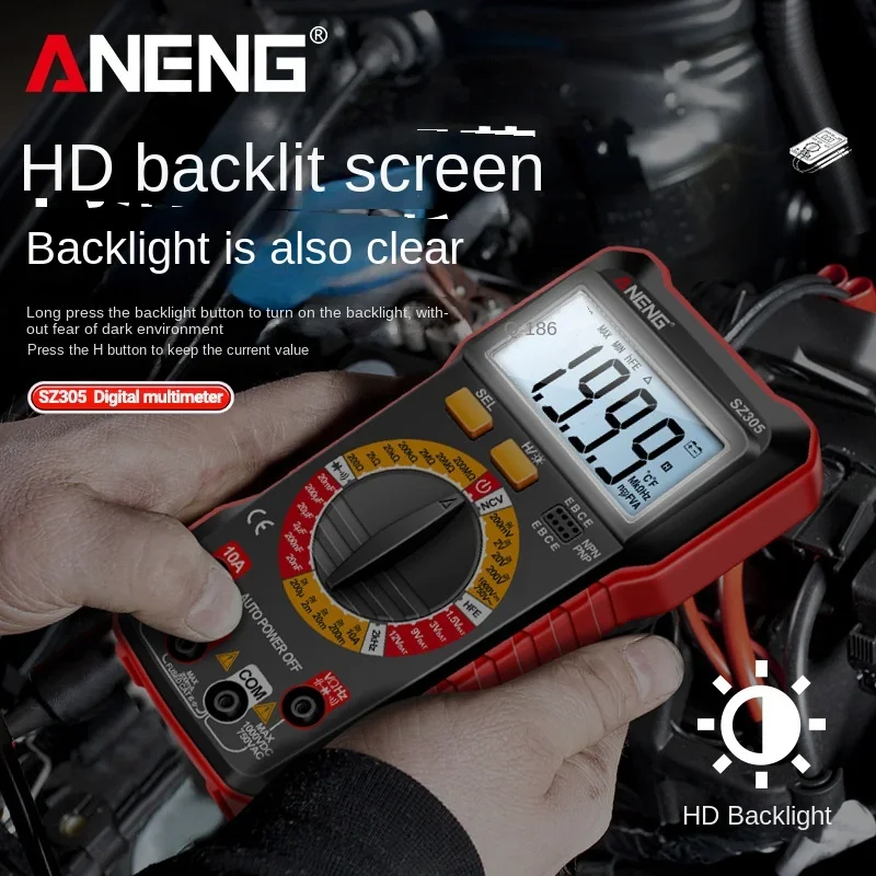 ANENG SZ305 High-precision Digital Display Portable Multimeter Electrician Small Multi-function Voltage and Current Meter