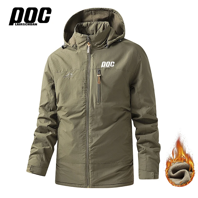 LairschDan POC Men Cycling Trench Coat, Men's Hooded Jacket, Mountain Bike, Road Jacket, Racing, Bicycle Wind Breaker Jacket