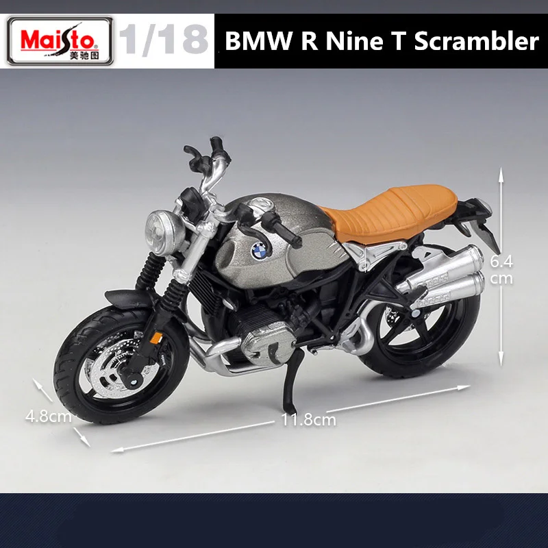 Maisto 1:18 BMW R Nine T Scrambler Alloy Motorcycle Model Diecast Metal Toy Street Cross-Country Motorcycle Model Childrens Gift