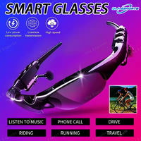 New Stereo Earphones Wireless Headset with Mic Glasses Sunglasses Driving Cycling Sport Noise Reduction Headphones Smart Glasses
