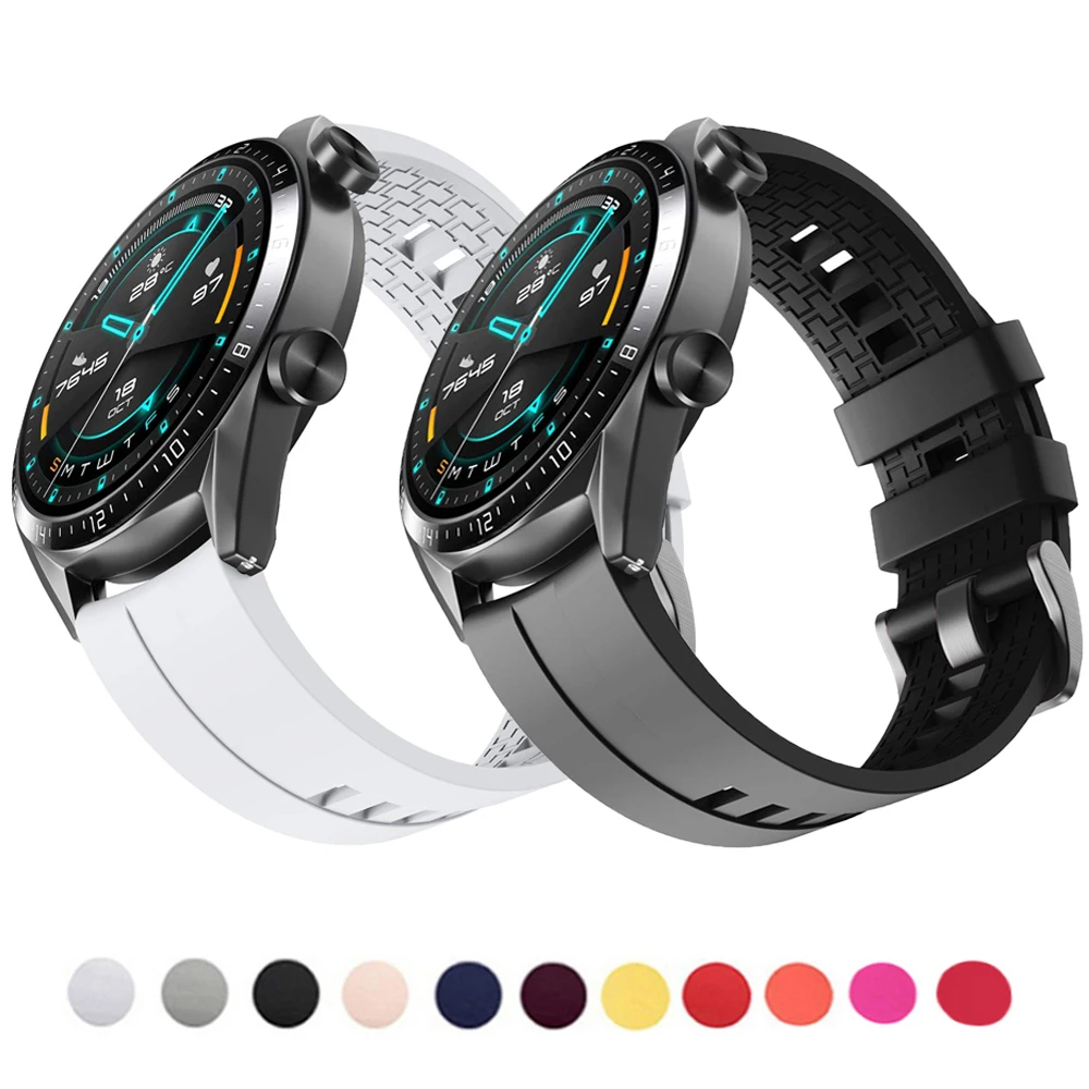 20mm 22mm Watch band for Samsung Galaxy Watch 6/5/4/6 classic/5pro/Active2 strap Silicone Bracelet Huawei gt 4-3-2e-2 Watchbands