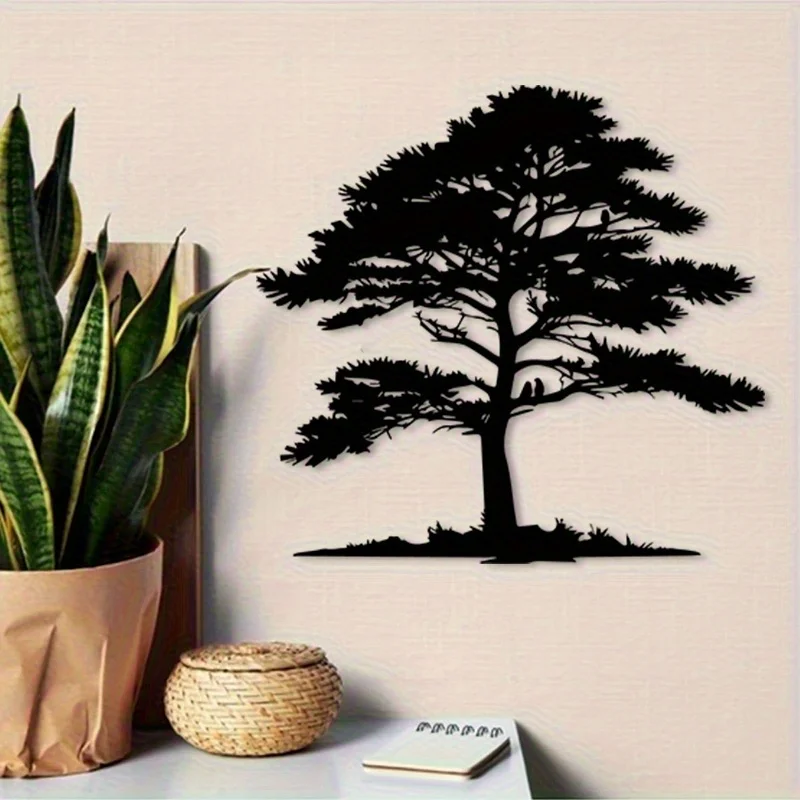  Forest Wall Sculpture-3DSilhouettes of intertwined branches with bird's nest details  1PC