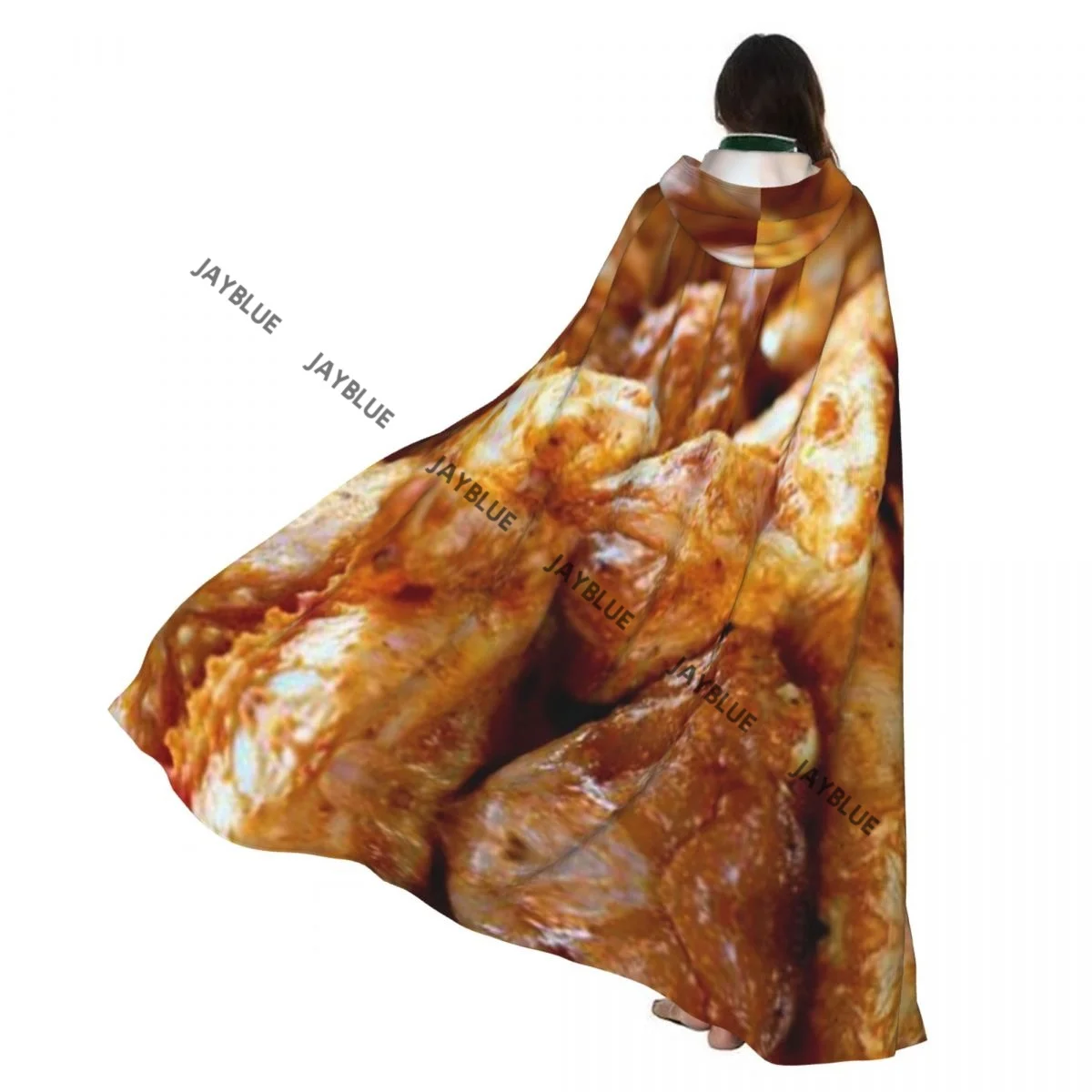 

Двусторонний плащ унисекс с капюшоном для взрослых вампиров, куриные крылышки со специями