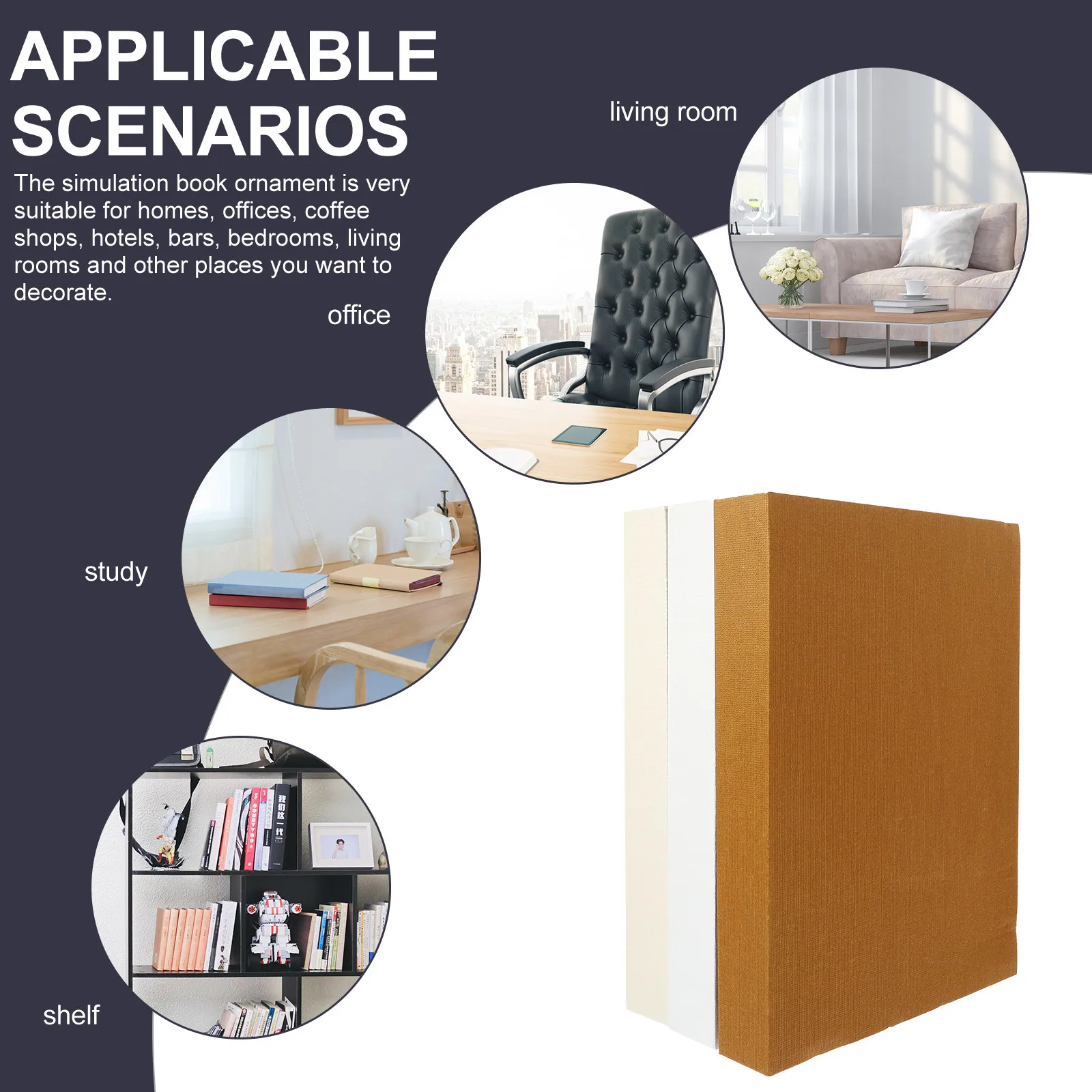 

3pcs Faux Book Simulation Ornament For Home Office Desktop Bookshelf Display Prop Tabletop Fake Book Decor Aesthetic Room Decor