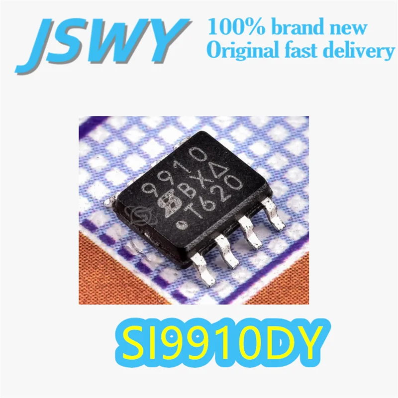 

(2/30 pieces) SI9910DY Original Silk-Printed 9910 Package SOIC-8 Dual P-Channel MOSFET 20V 3.1A Electronics In Stock