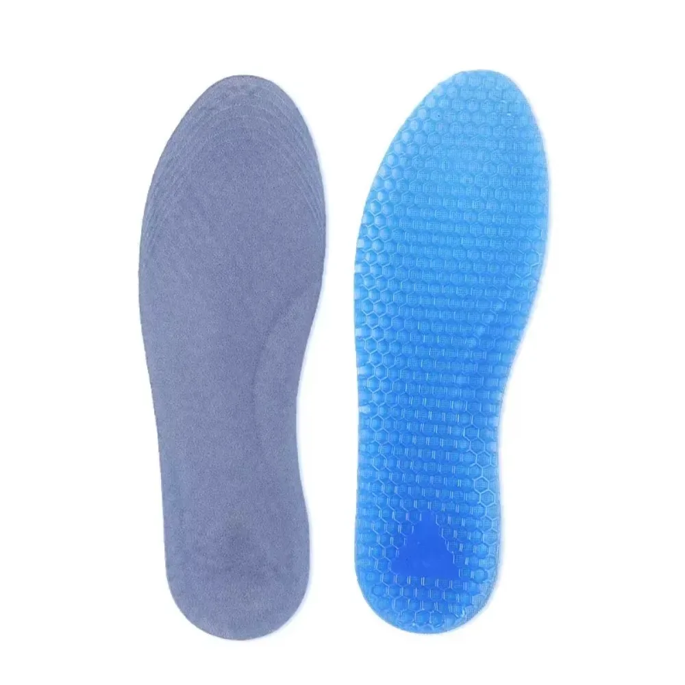 Sport Insoles Gel Honeycomb Shock Absorber Slow Bounce Silicone Plantar Fascia Foot Care For Feet Shoes Sole Soft Running Insert