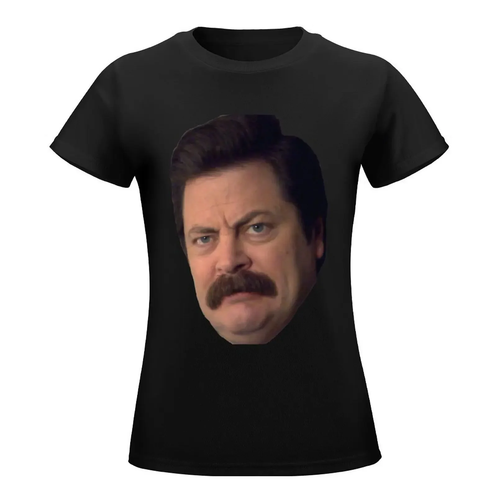 Ron Swanson T-Shirt female funny lady clothes womans clothing