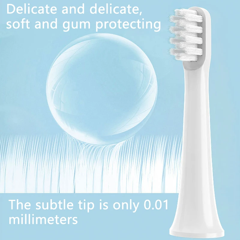 5/10/20PCS For XIAOMI MIJIA T100 Replacement Brush Heads Sonic Electric Toothbrush Vacuum DuPont Soft
