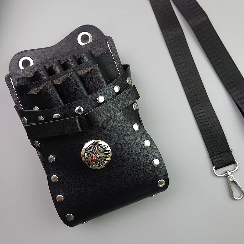 

Сумка для ножниц для волос с поясным плечевым ремнем для парикмахеров, парикмахерские ножницы из искусственной кожи, чехол для парикмахерских инструментов, держатель для сумки