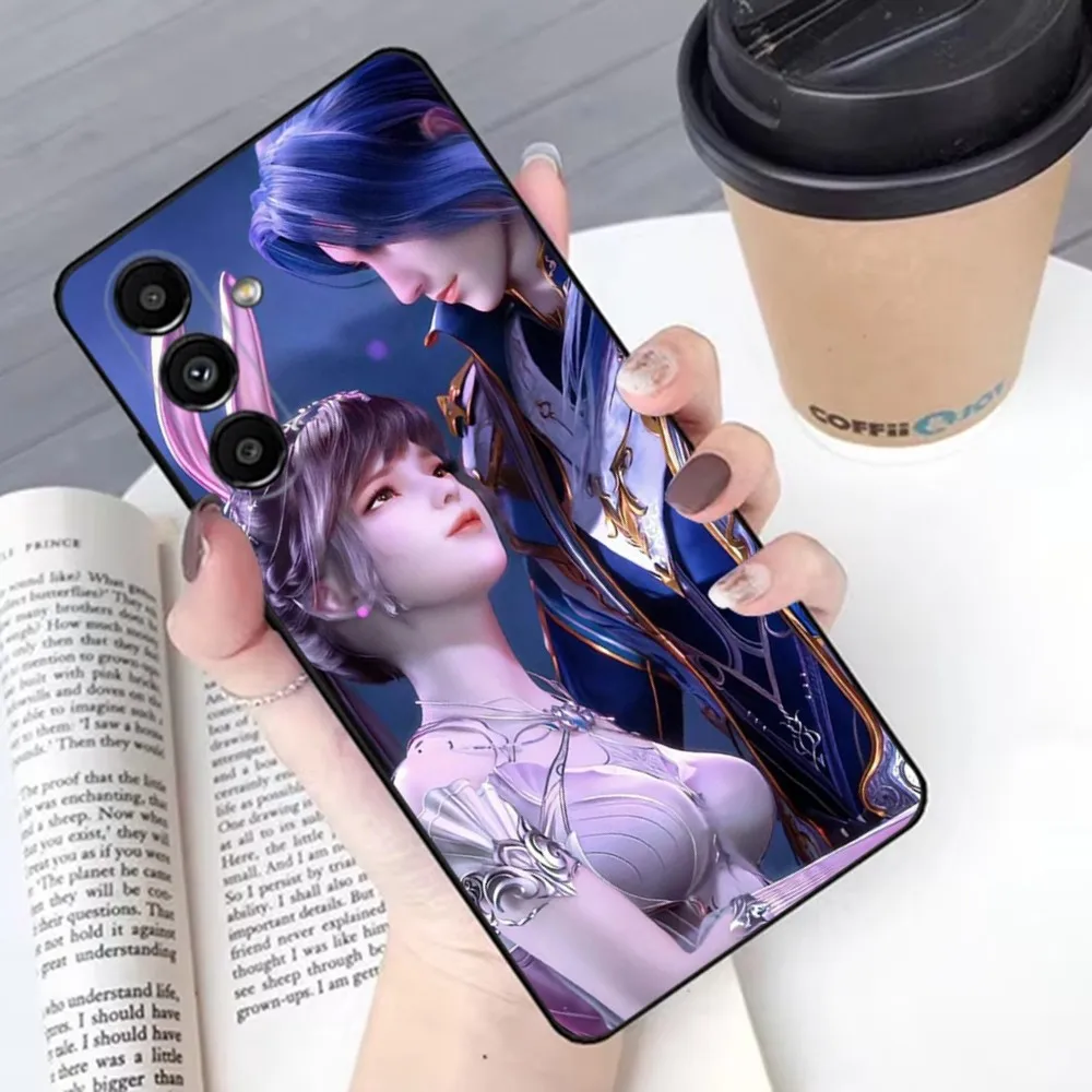 Capa de telefone Soul land Douluo Continent para Samsung S 25,24,21,22,23,30,20,Ultra,Plus,Fe,Lite,Note,10,9,5G preto macio