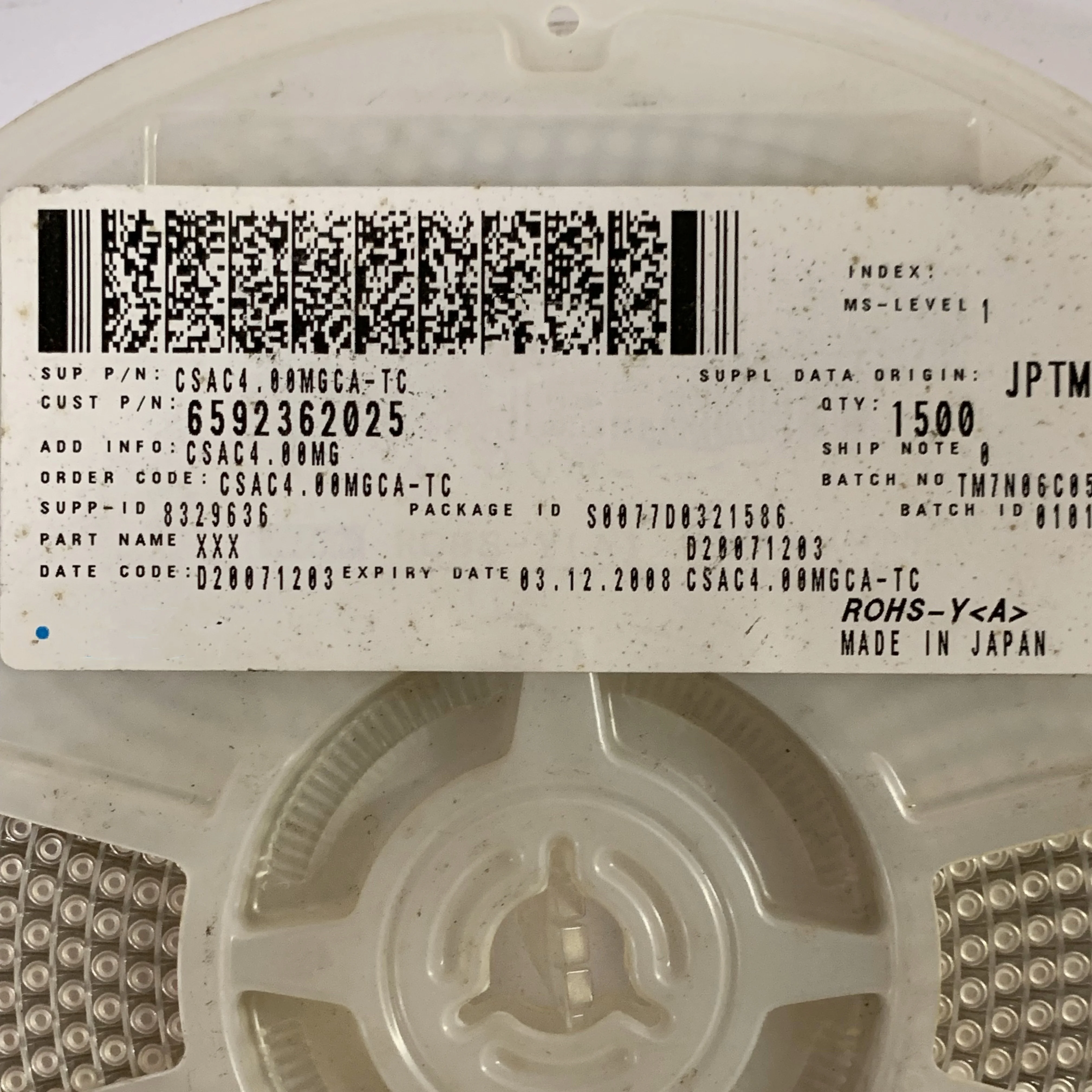 

CSAC4.00MGCA-TC SMD 100% Новые оригинальные 50 шт.-500 шт./партия