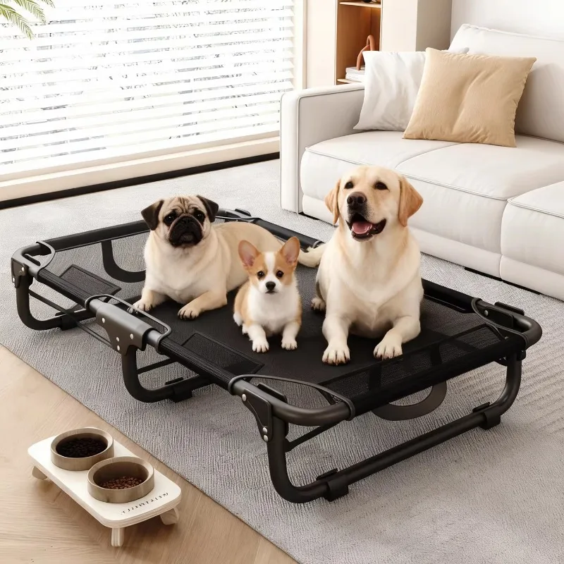 Foldable dog camp bed summer moisture-proof off-the-ground kennel breathable pet four-season cat and dog universal sleeping mat
