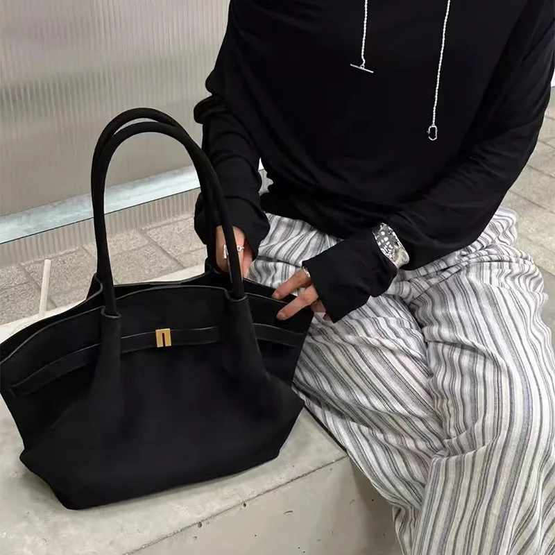 حقيبة زلابية كبيرة ذات سعة كبيرة للركاب من الجلد، حقيبة كروس جديدة بكتف واحد، حقيبة حمل #5