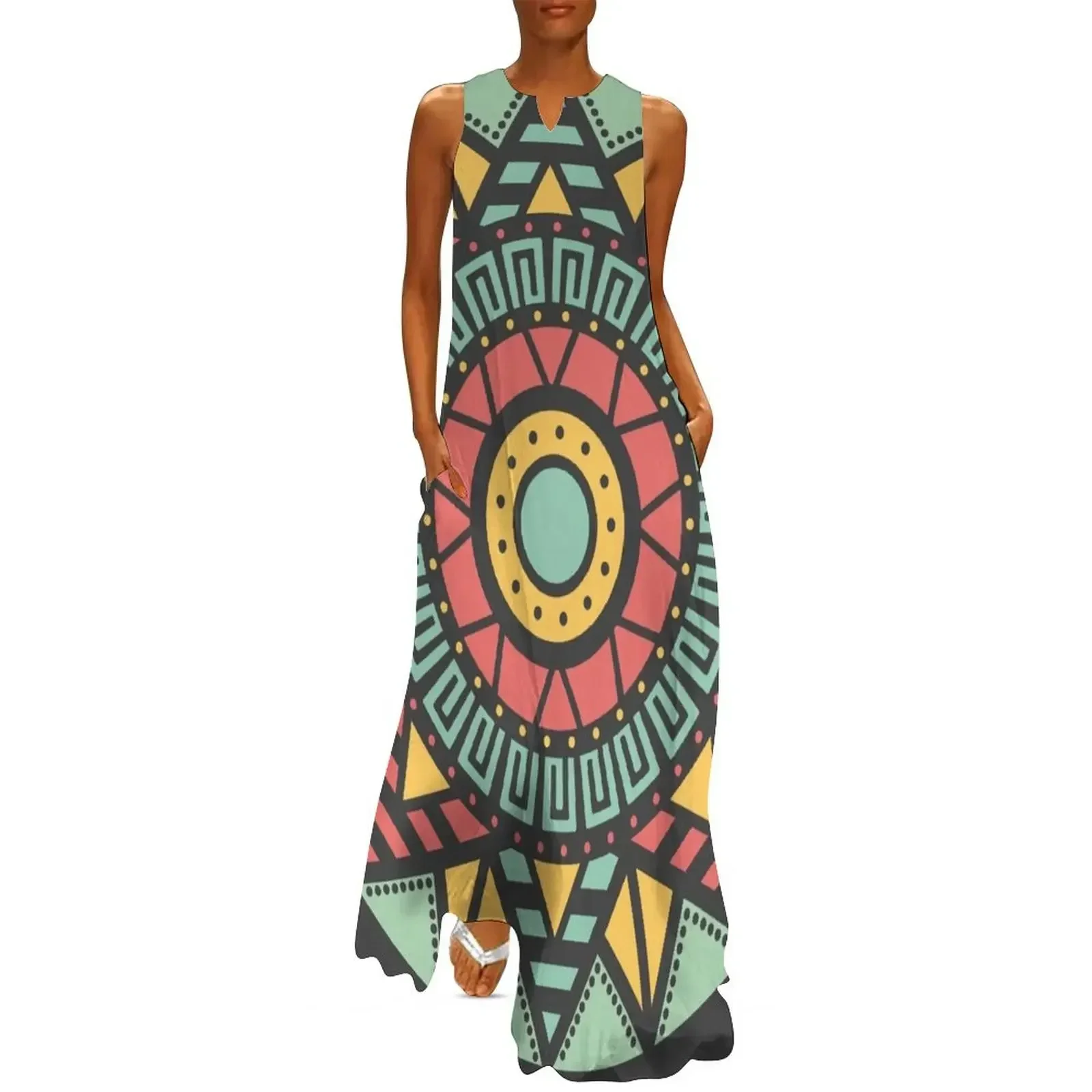 

Aztec Long Dress prom dress women dresses women's evening dresses evening dress woman