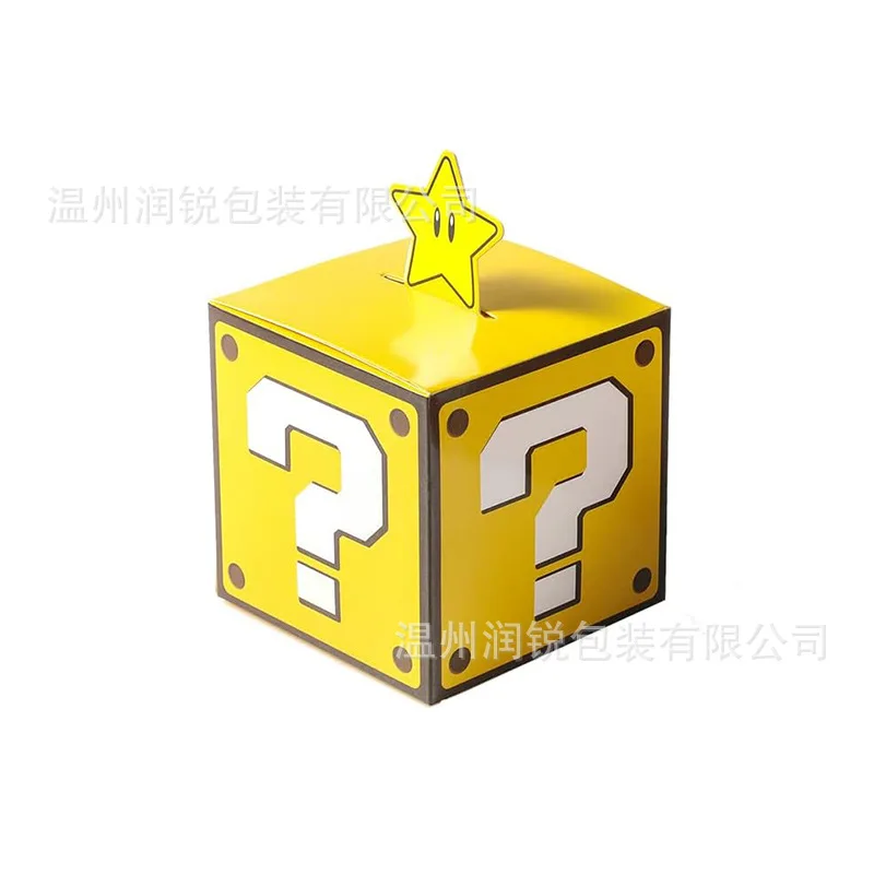 

Super Marios Bro Question Blocks Gift Box Kid Game Theme Festival Birthday Party Cute Case Favors Candy Treat Box Party Supplies