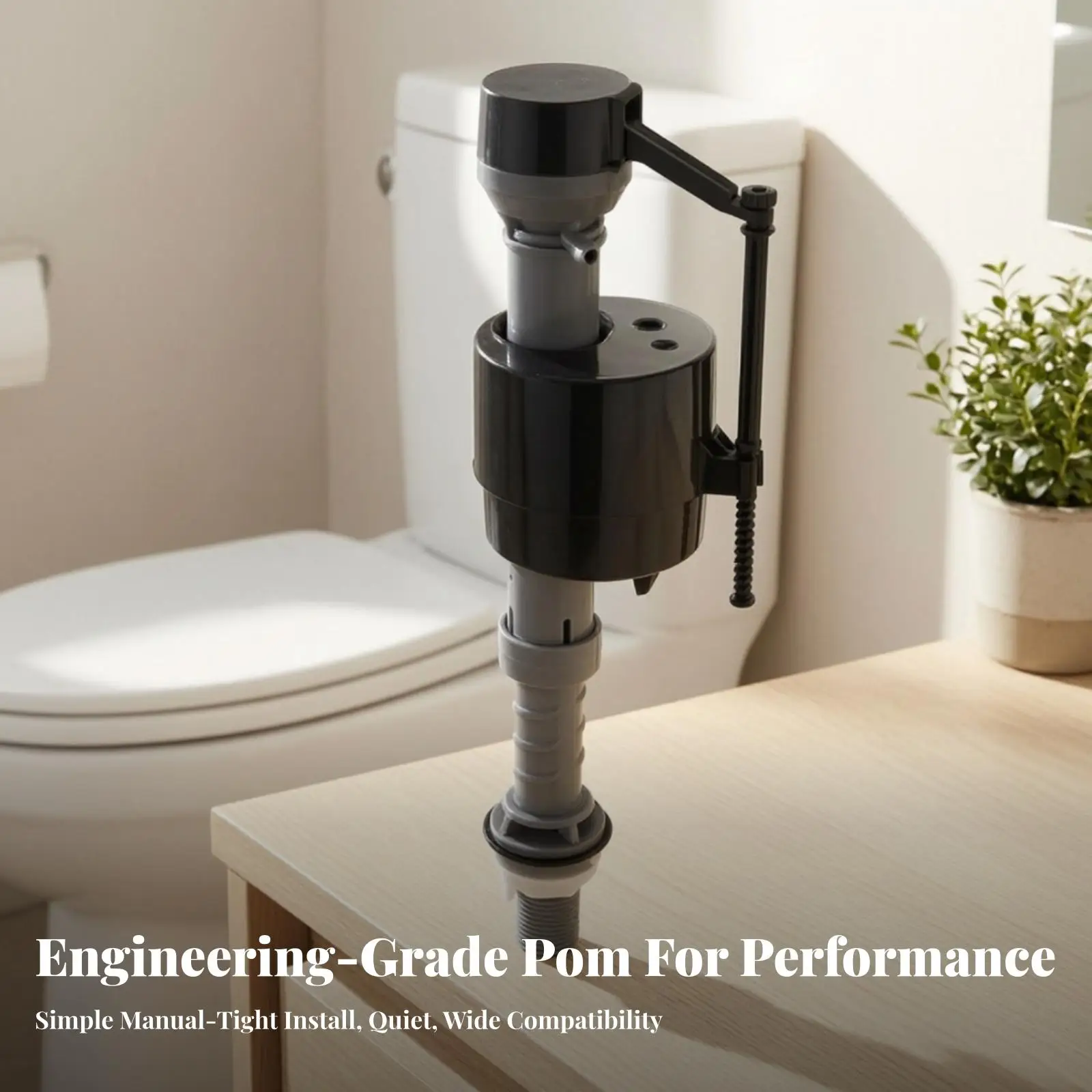 Height Adjustable Toilet Tank Fill | Toilet Fill mechanism with Refill Tube, for Bathroom Maintenance