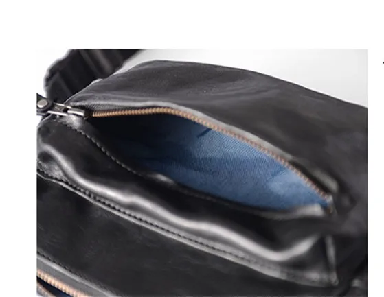 Simple high-quality natural genuine leather men's small shoulder bag outdoor fashion casual daily real cowhide crossbody bag