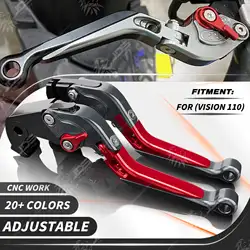 For Honda VISION 110 Vision110 Clutch Lever Brake Lever Set Adjustable Folding Handle Levers Motorcycle Accessories Parts