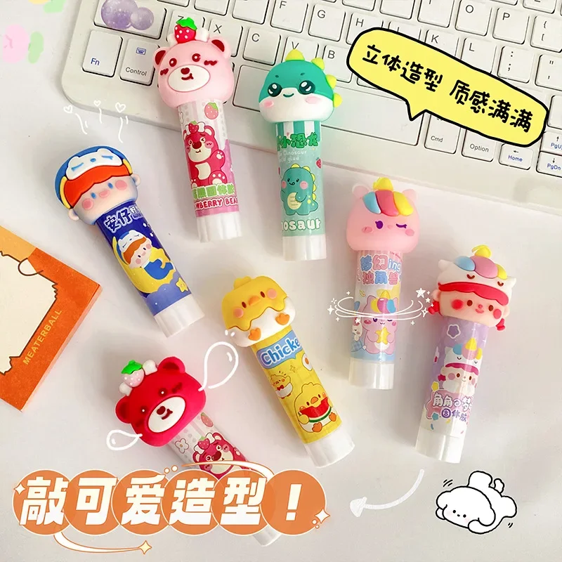 1pcs Kawaii Cartoon Solid Glue Super Strong Adhesives Glue Stick Cute Student Kids DIY School Office Stationery Supplies Gifts