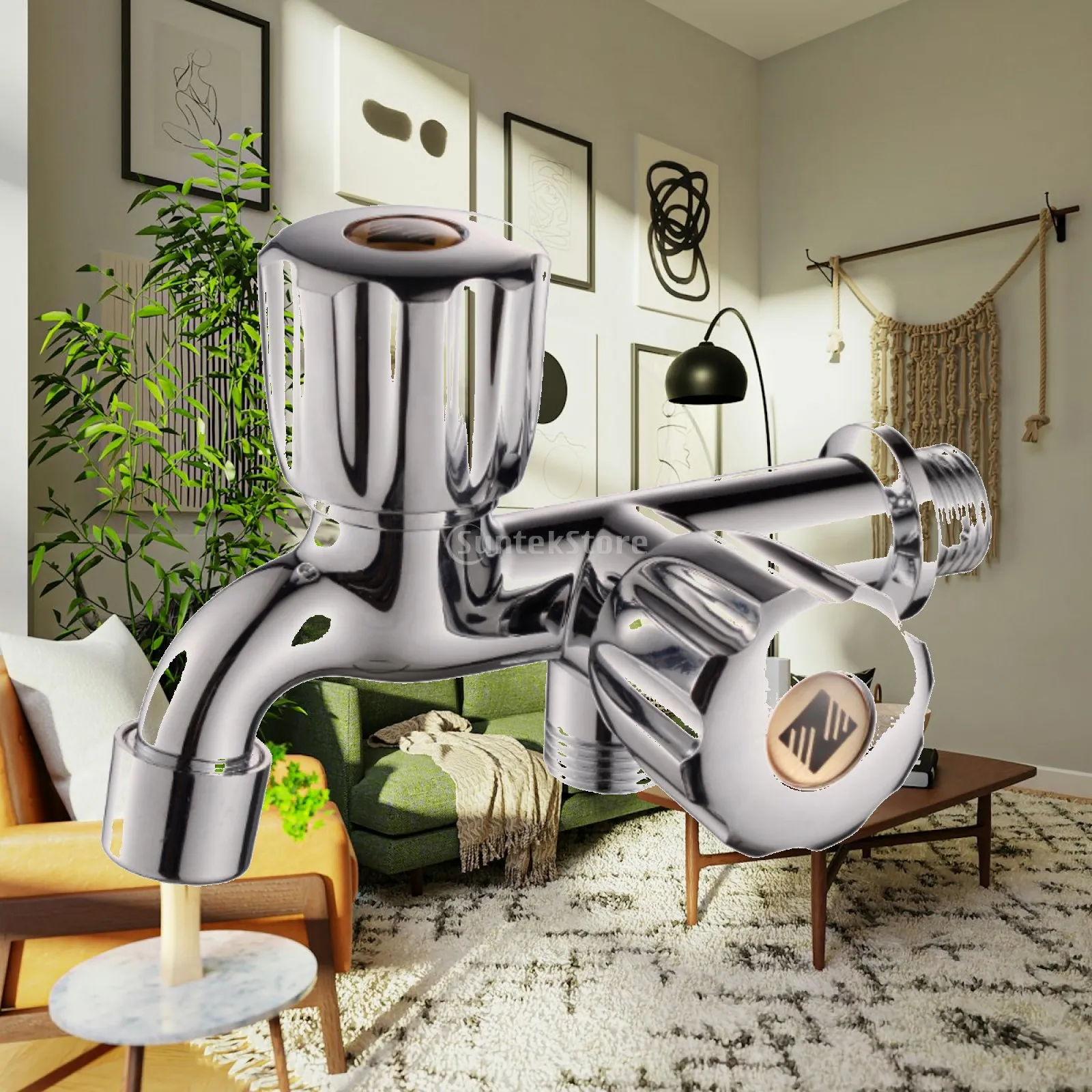 

Wall Mounted Tap G1/2 Mixer Tap Bathroom Faucet for Bathroom Lawn Laundry