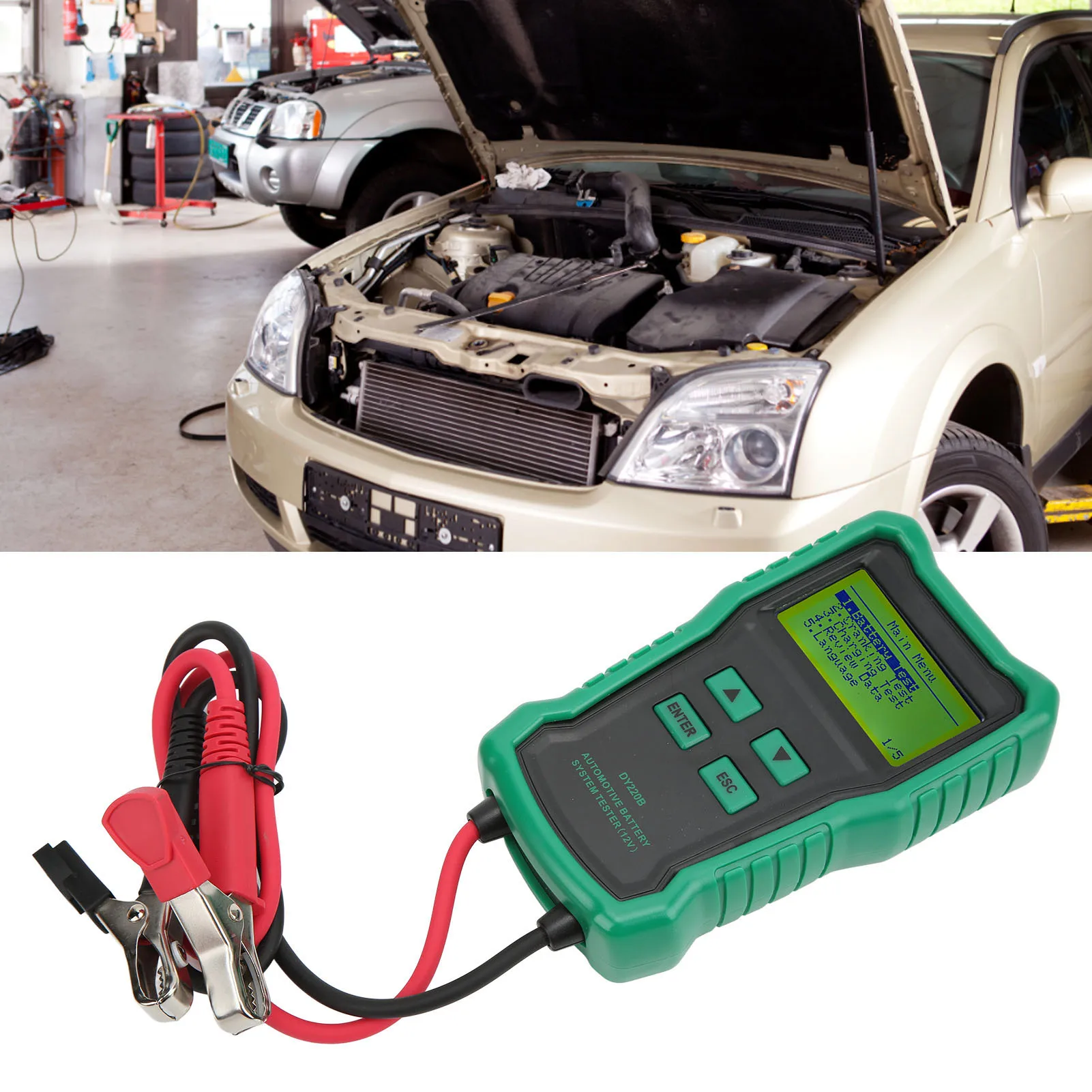 

Digital Battery Tester 12V High Precision for Cars Motorcycles, DY220B 12V Battery Health Detector Tool