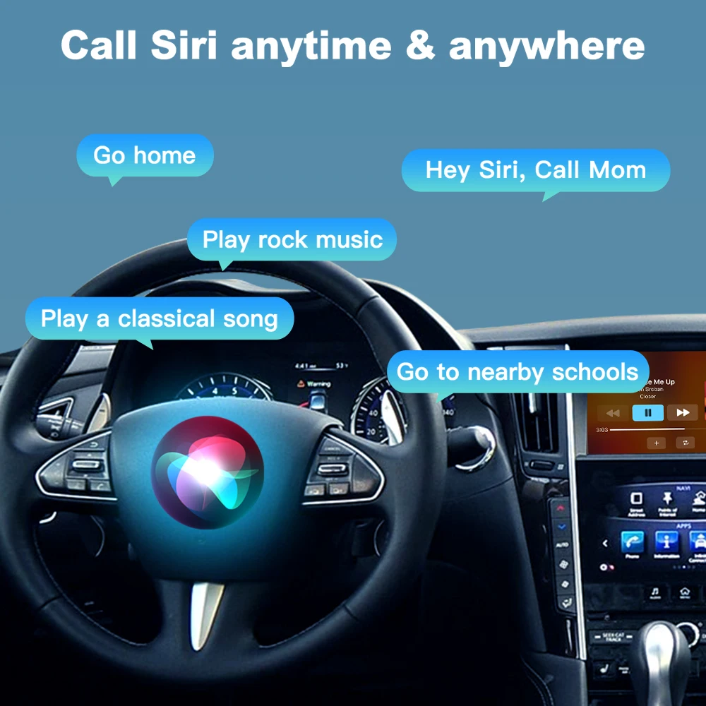 New JoyeAuto Wireless Apple CarPlay for Infiniti Double Screen 2013-2015 Q50 Q60 Q50L Android Auto Mirror-Link Car Play AirPlay