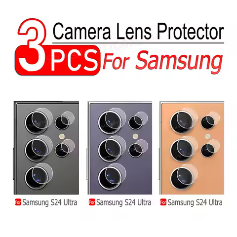 3PCS For Samsung S24 S25 Ultra Camera Lens Protector For Samsung S23 S21 S20 FE S22 Ultra Plus Soft HD Back Lens Film Not Glass