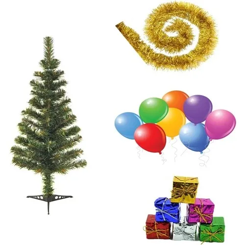 Sezy 60 cm Christmas Pine Tree 28 Piece Christmas Ornament Set Fairy LED Package 2