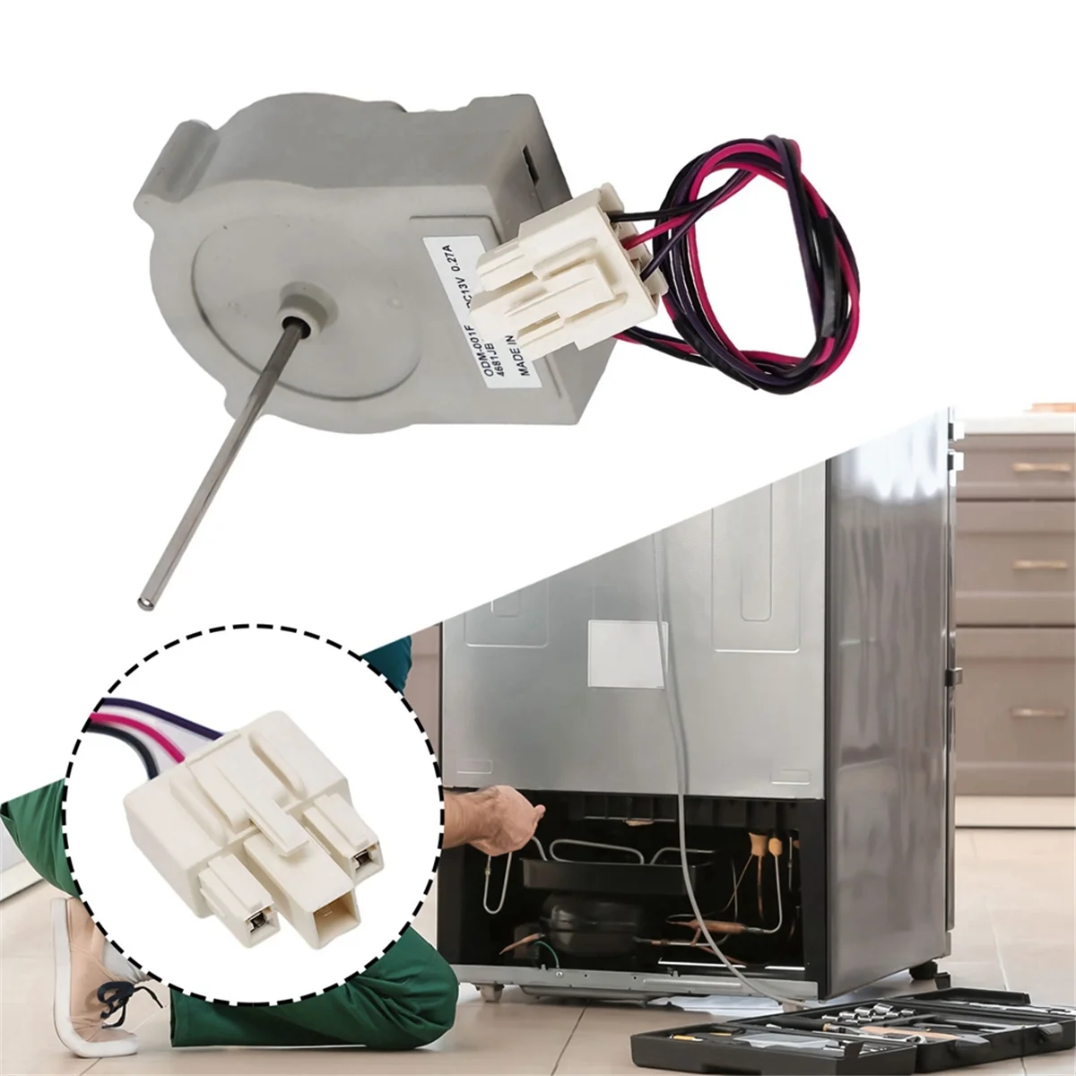 Motor de ventilador evaporador de geladeira e freezer a20m dc 13v para geladeira 4681jb1027a b196acf-a207nis-b207nis-b197wfs