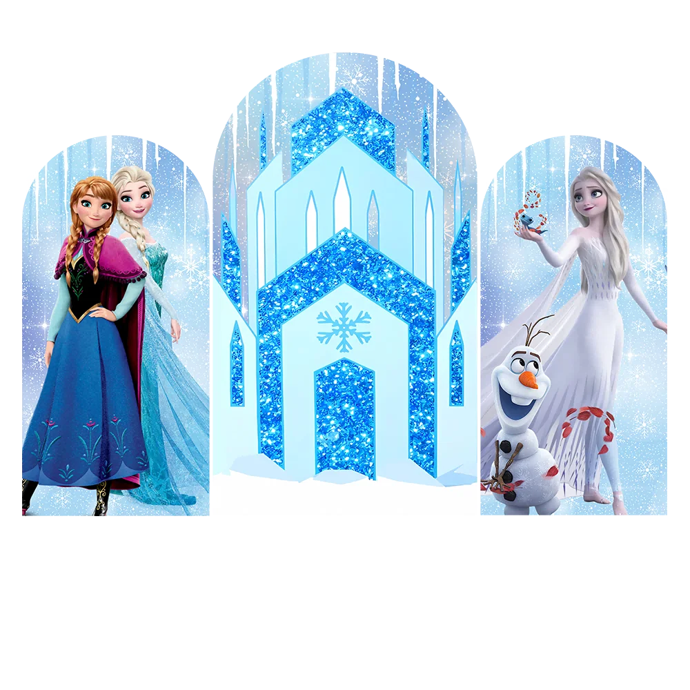 

Disney Frozen Arch Backdrop Cover Birthday or Girl's Birthday Party Decor Candy Dessert Table Cover Banner