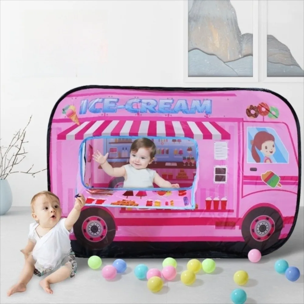 Tienda de helado plegable resistente con bolsa de transporte, tienda de juegos para niños, tiendas prácticas, casa de Castillo de princesa para interiores y exteriores
