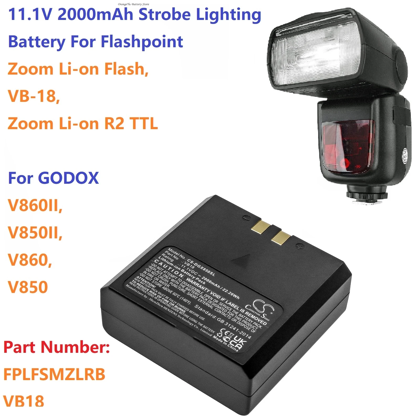 11.1V 2000Mah Strob… - image