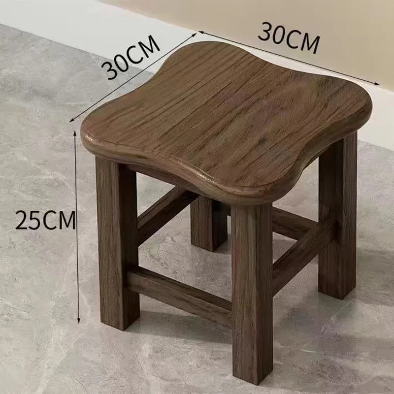 Modern Simplicity Household Solid Wood Stool Living Room Square Small Footrest Tea Table Low Stools Muebles