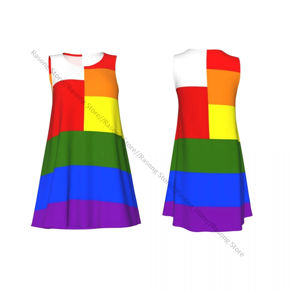 ชุดสตรี Rainbow Flag สาธารณรัฐเช็กฤดูร้อน Casual T เสื้อชายหาด Cover up Tank Dress