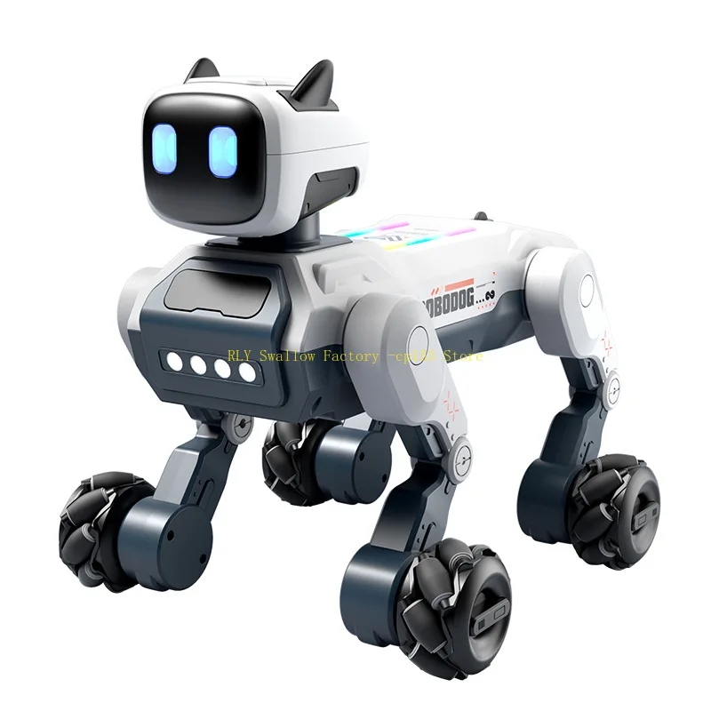 Simulated intelligent 2.4G remote control robot dog launches   children's educational toy voice conversation robot