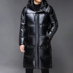 2023 new arrival long style winter jacket 90% White Duck down jacket men,thicken warm waterproof parkas trench coat size M-3XL