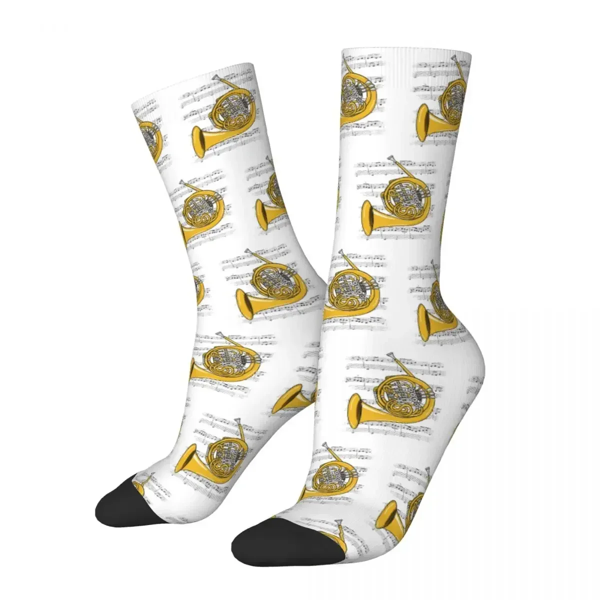

French Horn Player Socks Harajuku High Quality Stockings All Season Long Socks Accessories for Unisex Birthday Present