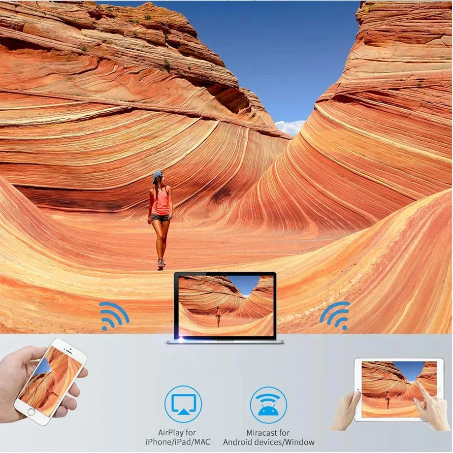 VIVICINE 4K 3Dสมาร์ทโปรเจคเตอร์Full HD Android 9.0 Auto Focus 5G Wifi DLPสมาร์ทโฟนมือถือBeamer 10500MAhแบตเตอรี่
