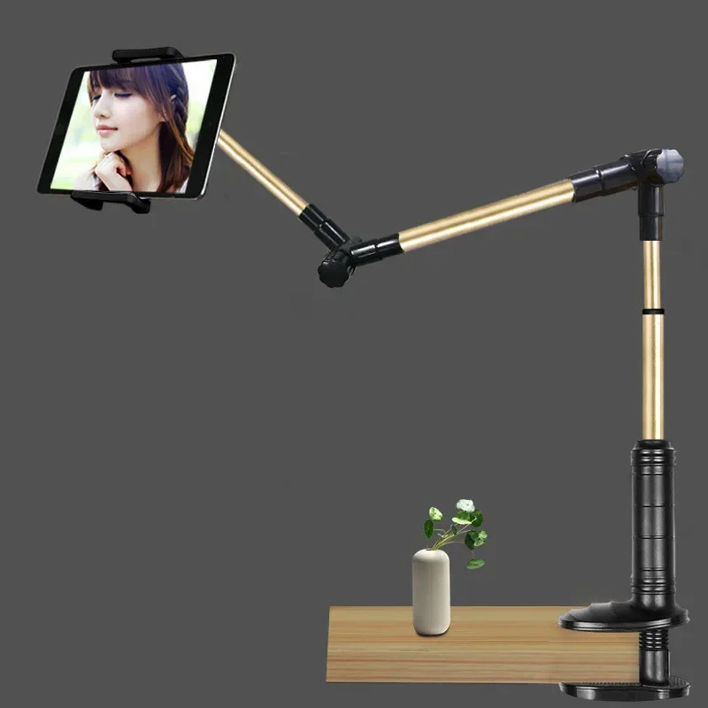 Folding Tablet PC Stand 360 Rotation Strong Holder Support 4-14 Inch Tablet Lazy People Table/Bed Bracket for iPad iPhone Kindle