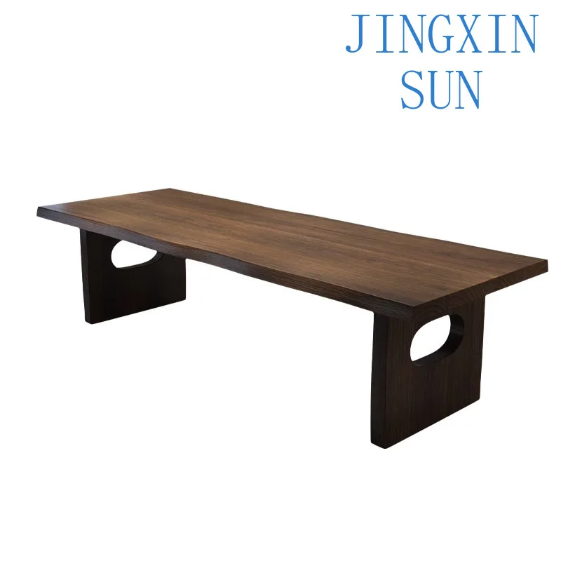 New Chinese solid wood  table full set of tea table household tea table and chair combination tea room  drinking large