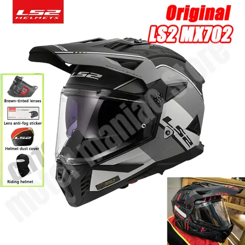 LS2 Originale MX702 Moto Doppia Lente Tensione Casco Casco Completo MX702 ADV Moto Touring ECE Certificazione Casco Moto