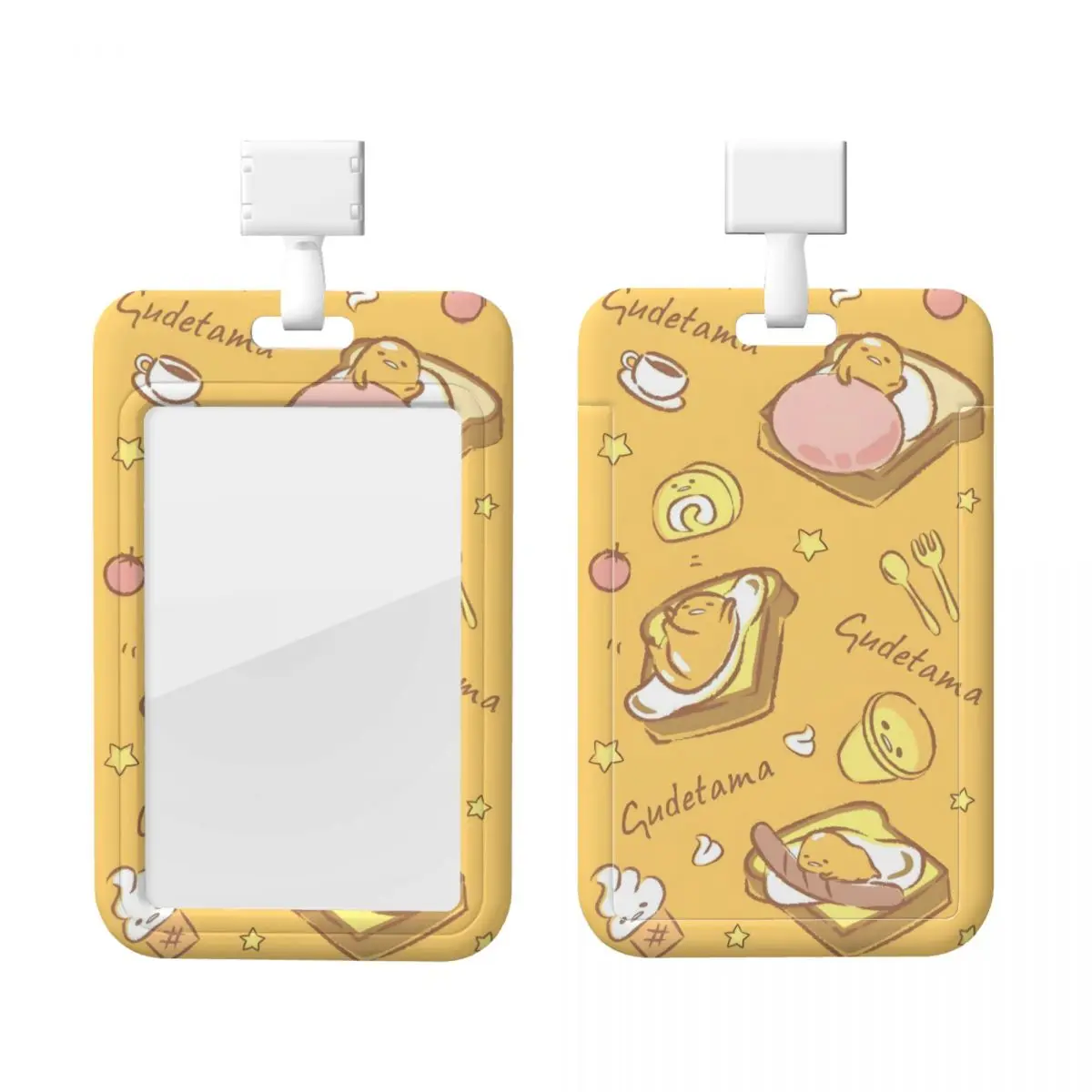 

Custom Anime Gudetama Cartoon Credit Card Holders Neck Strap Lanyard ID Badge Card Holder For Hospitals Nurse Card Holder