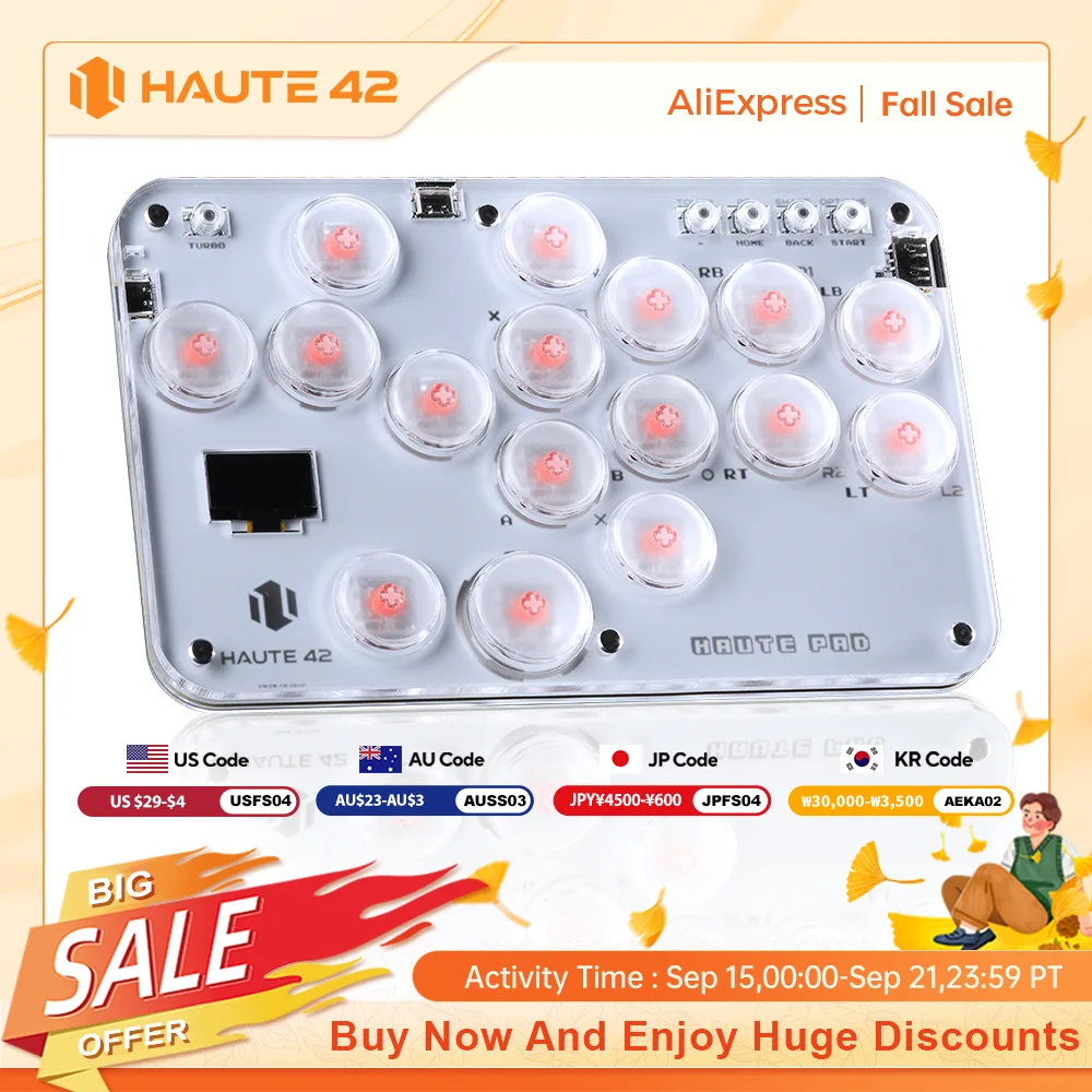 

Haute42 Arcade Hitbox Controller Fight Stick PC Joystick Hitbox Controller Keyboard For Ps4 / Switch/Steam Arcade Fighting PC