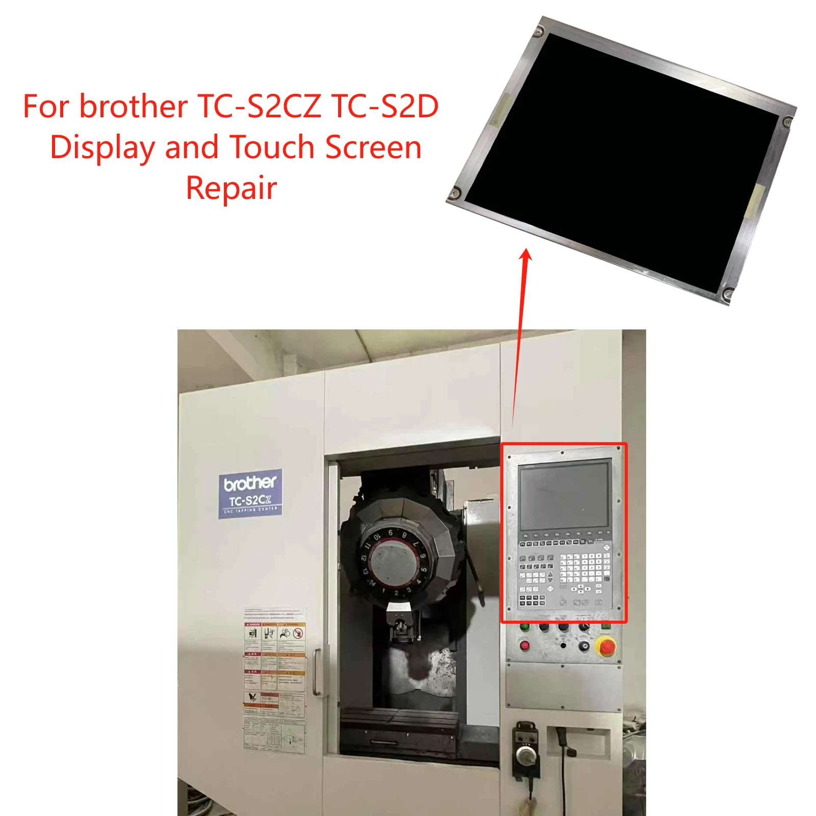 New Original LCD Display and Touch Screen for Brother TC-S2CZ TC-S2D Tapping machine Repair