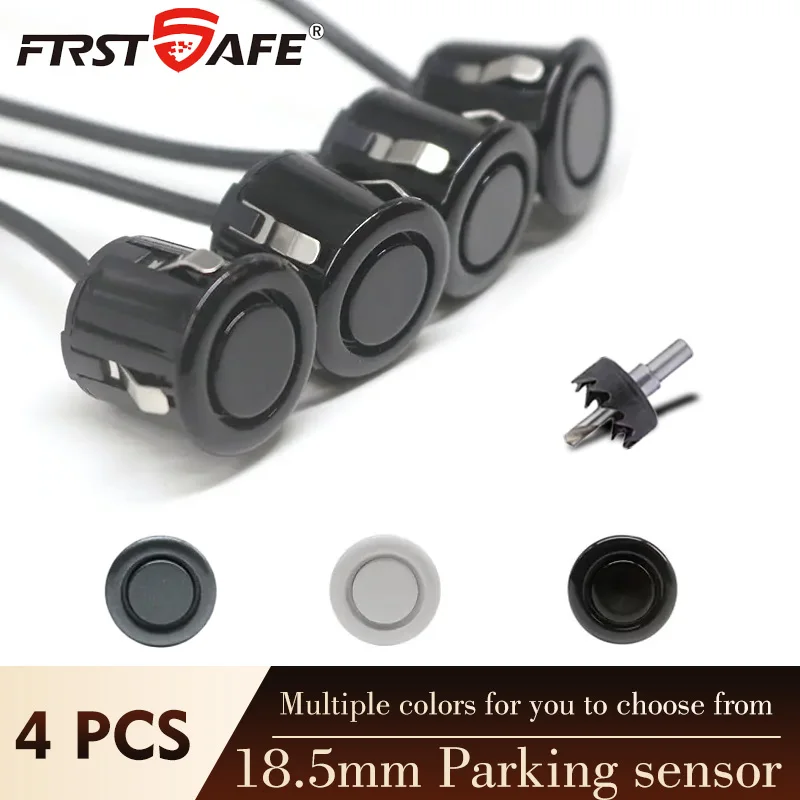 

18.5mm Flush-Mount Parking Sensor: OEM Parktronic Ultrasonic Probe in Black/White/Silver | Universal Backup Radar