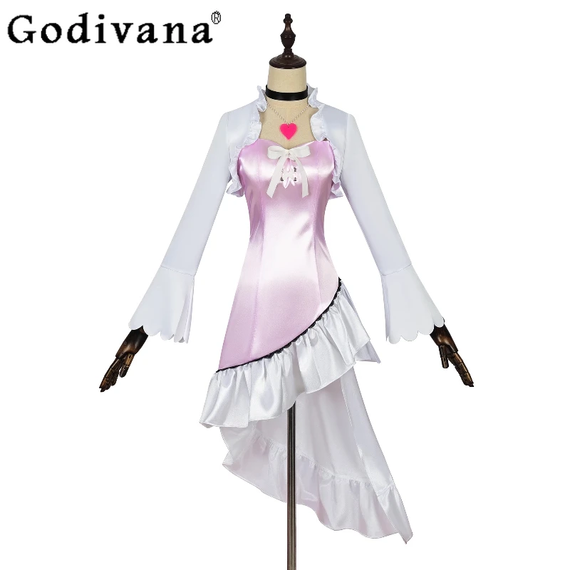 Różowy Kostium Sceniczny Damski Regularny Animacja Cosplay Kostium Damski Słodka Księżniczka Sukienka Cos i Koszula Garnitury