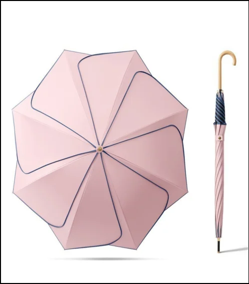 TX599 Europe Flower-shaped Long-Stemmed Women's Golf Umbrella Large Size 100cm Alloy Fiber Auto Open Button