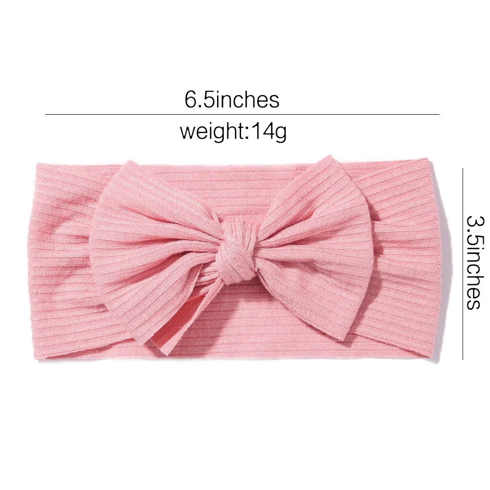 Bandeau de Sauna en Tricot Doux pour Bébé Fille, Turban artificiel astique avec Nministériels d Côtelé, Accessoires pour Cheveux de Nouveau-né, 1