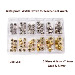 Waterproof Watch Crown for Watch Repair and Replacement With Gold and Silver Colour