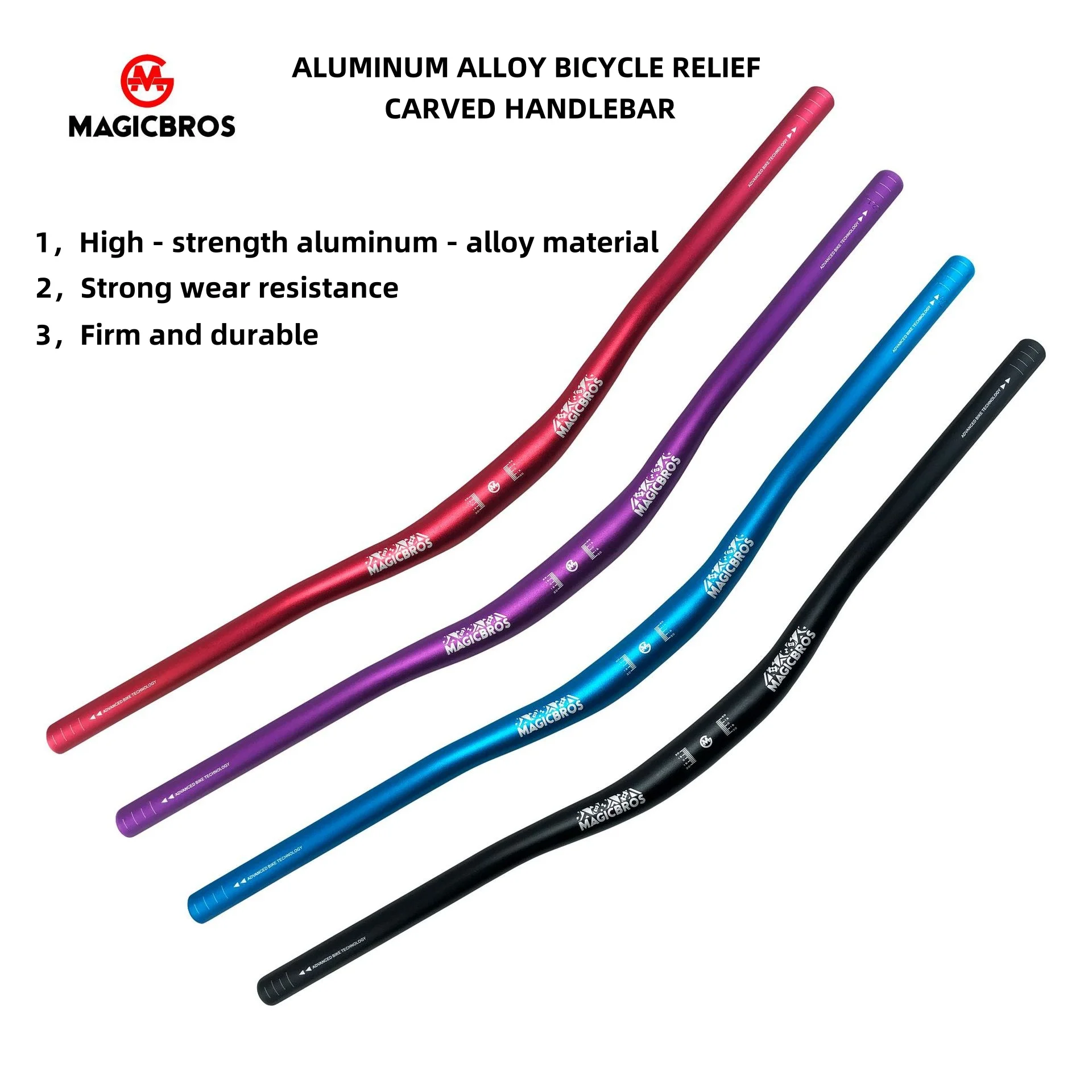 

MAGICBROS MTB Handlebar 720mm Aluminum Alloy 31.8mm/22.2mm Riser Bar 6° Backsweep 3° Upsweep 90mm Rise for XC/Downhill Bicycle